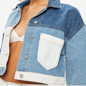 missguided patchwork denim jacket